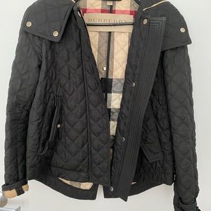Burberry Brit Leighton Quilted Jacket w Hood - XS